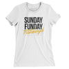 Sunday Funday Pittsburgh Women's T-Shirt-White-Allegiant Goods Co. Vintage Sports Apparel