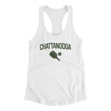 Chattanooga Pickleball Women's Racerback Tank-White-Allegiant Goods Co. Vintage Sports Apparel