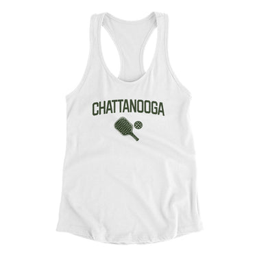 Chattanooga Pickleball Women's Racerback Tank-White-Allegiant Goods Co. Vintage Sports Apparel