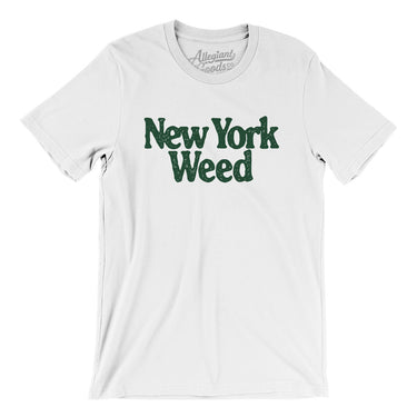 New York Weed Men/Unisex T-Shirt-White-Allegiant Goods Co. Vintage Sports Apparel