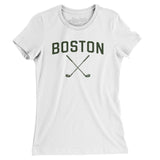 Boston Golf Women's T-Shirt-White-Allegiant Goods Co. Vintage Sports Apparel