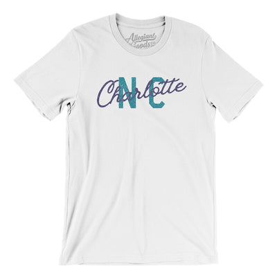 Charlotte Nc Overprinted Men/Unisex T-Shirt-White-Allegiant Goods Co. Vintage Sports Apparel