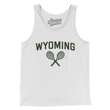 Wyoming Tennis Men/Unisex Tank Top-White-Allegiant Goods Co. Vintage Sports Apparel