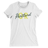 Portland Or Overprinted Women's T-Shirt-Allegiant Goods Co. Vintage Sports Apparel