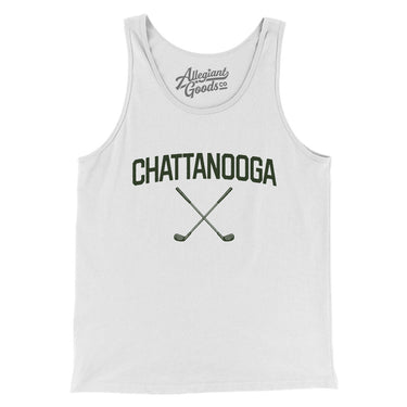 Chattanooga Golf Men/Unisex Tank Top-White-Allegiant Goods Co. Vintage Sports Apparel