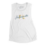 Jacksonville Fl Overprinted Women's Flowey Scoopneck Muscle Tank-Allegiant Goods Co. Vintage Sports Apparel
