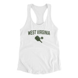 West Virginia Pickleball Women's Racerback Tank-White-Allegiant Goods Co. Vintage Sports Apparel