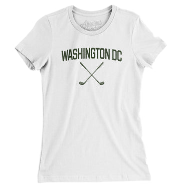 Washington Dc Golf Women's T-Shirt-White-Allegiant Goods Co. Vintage Sports Apparel