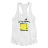 Wyoming Golf Women's Racerback Tank-White-Allegiant Goods Co. Vintage Sports Apparel