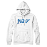 Buffalo Pennant Hoodie-Allegiant Goods Co. Vintage Sports Apparel