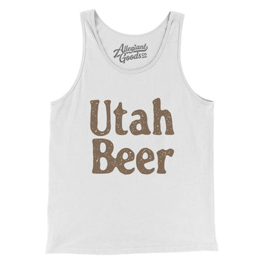 Utah Beer Men/Unisex Tank Top-White-Allegiant Goods Co. Vintage Sports Apparel