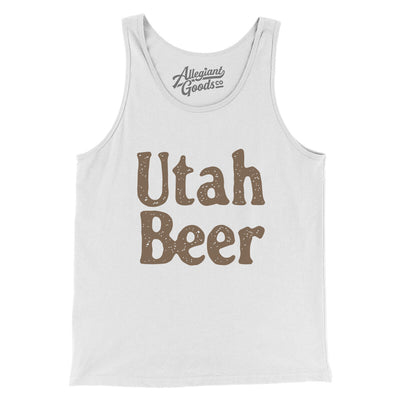 Utah Beer Men/Unisex Tank Top-White-Allegiant Goods Co. Vintage Sports Apparel