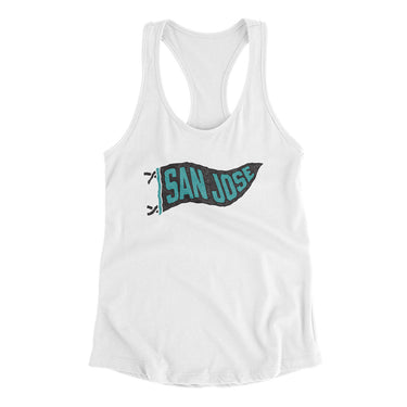 San Jose Pennant Women's Racerback Tank-Allegiant Goods Co. Vintage Sports Apparel