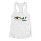 Fort Davis Mountain Sunset Women's Racerback Tank-White-Allegiant Goods Co. Vintage Sports Apparel