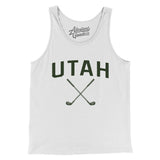 Utah Golf Men/Unisex Tank Top-White-Allegiant Goods Co. Vintage Sports Apparel