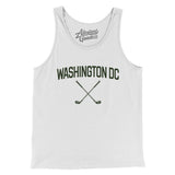 Washington Dc Golf Men/Unisex Tank Top-White-Allegiant Goods Co. Vintage Sports Apparel
