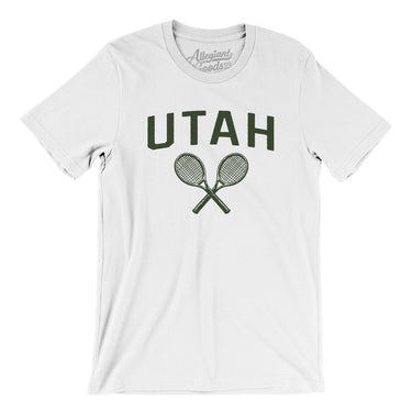 Utah Tennis Men/Unisex T-Shirt-White-Allegiant Goods Co. Vintage Sports Apparel