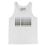 New Orleans Repeat Men/Unisex Tank Top-White-Allegiant Goods Co. Vintage Sports Apparel