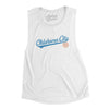 Oklahoma City Vintage Script Women's Flowey Scoopneck Muscle Tank-White-Allegiant Goods Co. Vintage Sports Apparel