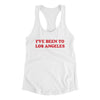 I've Been To Los Angeles Women's Racerback Tank-White-Allegiant Goods Co. Vintage Sports Apparel