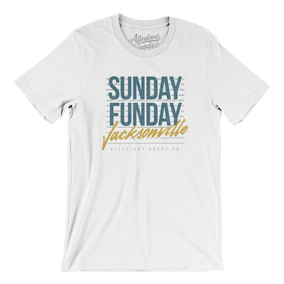 Sunday Funday Jacksonville Men/Unisex T-Shirt-White-Allegiant Goods Co. Vintage Sports Apparel