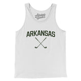 Arkansas Golf Men/Unisex Tank Top-White-Allegiant Goods Co. Vintage Sports Apparel