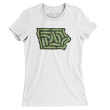 Iowa Golf Course Women's T-Shirt-White-Allegiant Goods Co. Vintage Sports Apparel
