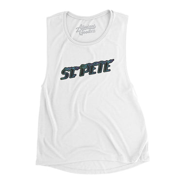 St. Pete Connect Women's Flowey Scoopneck Muscle Tank-Allegiant Goods Co. Vintage Sports Apparel