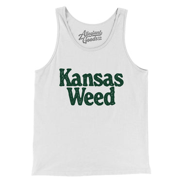 Kansas Weed Men/Unisex Tank Top-White-Allegiant Goods Co. Vintage Sports Apparel
