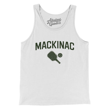 Mackinac Pickleball Men/Unisex Tank Top-White-Allegiant Goods Co. Vintage Sports Apparel