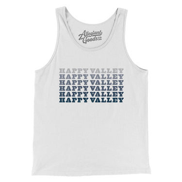 Happy Valley Repeat Men/Unisex Tank Top-White-Allegiant Goods Co. Vintage Sports Apparel