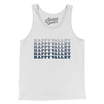 Happy Valley Repeat Men/Unisex Tank Top-White-Allegiant Goods Co. Vintage Sports Apparel