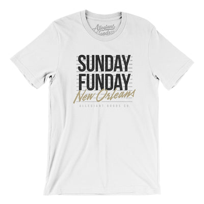 Sunday Funday New Orleans Men/Unisex T-Shirt-White-Allegiant Goods Co. Vintage Sports Apparel