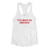I've Been To Chicago Women's Racerback Tank-White-Allegiant Goods Co. Vintage Sports Apparel