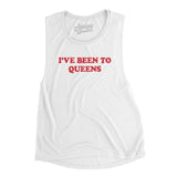 I've Been To Queens Women's Flowey Scoopneck Muscle Tank-White-Allegiant Goods Co. Vintage Sports Apparel