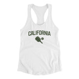 California Pickleball Women's Racerback Tank-White-Allegiant Goods Co. Vintage Sports Apparel