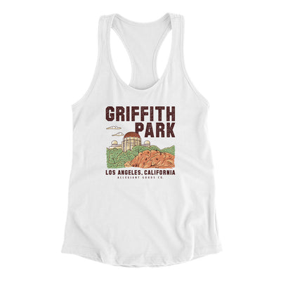 Griffith Park Women's Racerback Tank-White-Allegiant Goods Co. Vintage Sports Apparel