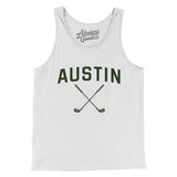 Austin Golf Men/Unisex Tank Top-White-Allegiant Goods Co. Vintage Sports Apparel