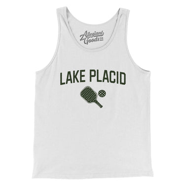 Lake Placid Pickleball Men/Unisex Tank Top-White-Allegiant Goods Co. Vintage Sports Apparel