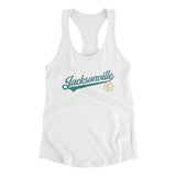 Jacksonville Vintage Script Women's Racerback Tank-Allegiant Goods Co. Vintage Sports Apparel