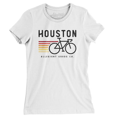 Houston Cycling Women's T-Shirt-White-Allegiant Goods Co. Vintage Sports Apparel
