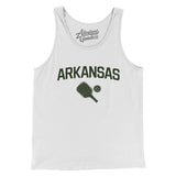 Arkansas Pickleball Men/Unisex Tank Top-White-Allegiant Goods Co. Vintage Sports Apparel