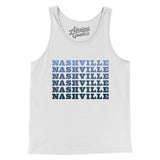 Nashville Repeat Men/Unisex Tank Top-White-Allegiant Goods Co. Vintage Sports Apparel