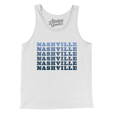 Nashville Repeat Men/Unisex Tank Top-White-Allegiant Goods Co. Vintage Sports Apparel