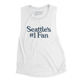 Seattle's Number 1 Fan Women's Flowey Scoopneck Muscle Tank-Allegiant Goods Co. Vintage Sports Apparel