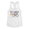 St. Louis Cycling Women's Racerback Tank-White-Allegiant Goods Co. Vintage Sports Apparel