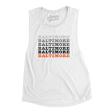 Baltimore Repeat Women's Flowey Scoopneck Muscle Tank-Allegiant Goods Co. Vintage Sports Apparel