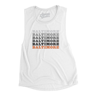 Baltimore Repeat Women's Flowey Scoopneck Muscle Tank-Allegiant Goods Co. Vintage Sports Apparel