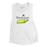 Tennessee Golf Women's Flowey Scoopneck Muscle Tank-White-Allegiant Goods Co. Vintage Sports Apparel