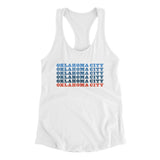 Oklahoma City Repeat Women's Racerback Tank-White-Allegiant Goods Co. Vintage Sports Apparel
